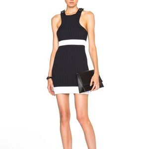 CALVIN KLEIN Winslow Modern Viscose Rib Stripe Black and White Size S NWT